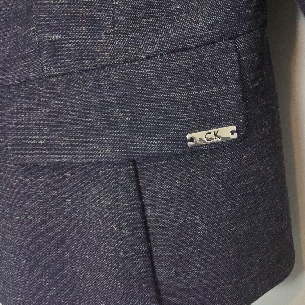 Calvin Klein Women's Blue/Gray Blazer - Picture 3 of 6